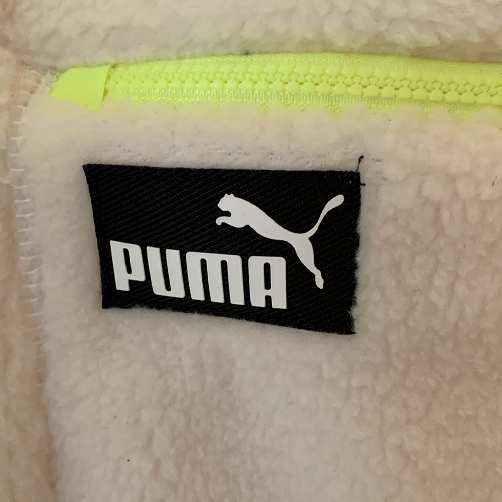New With Tag…PUMA Sherpa Fleece Jacket With Woven Details - Size Large - Picture 3 of 8